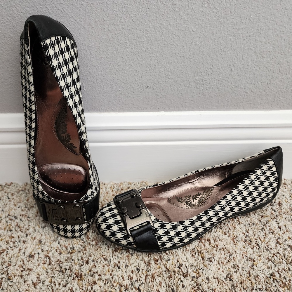 Sofft Ballerina Ballerina Flats Houndstooth Preppy with fusion Y2K 10